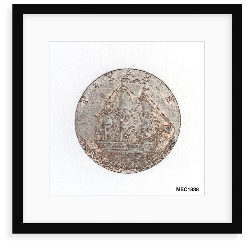 Portsea halfpenny token by T. Wyon