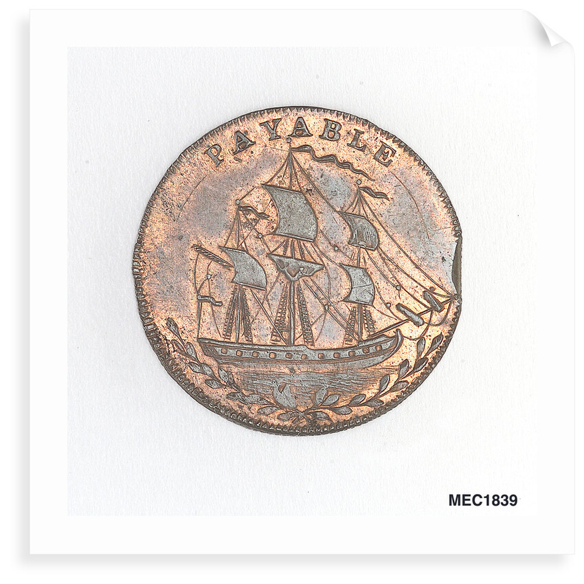 Portsea halfpenny token by Unknown