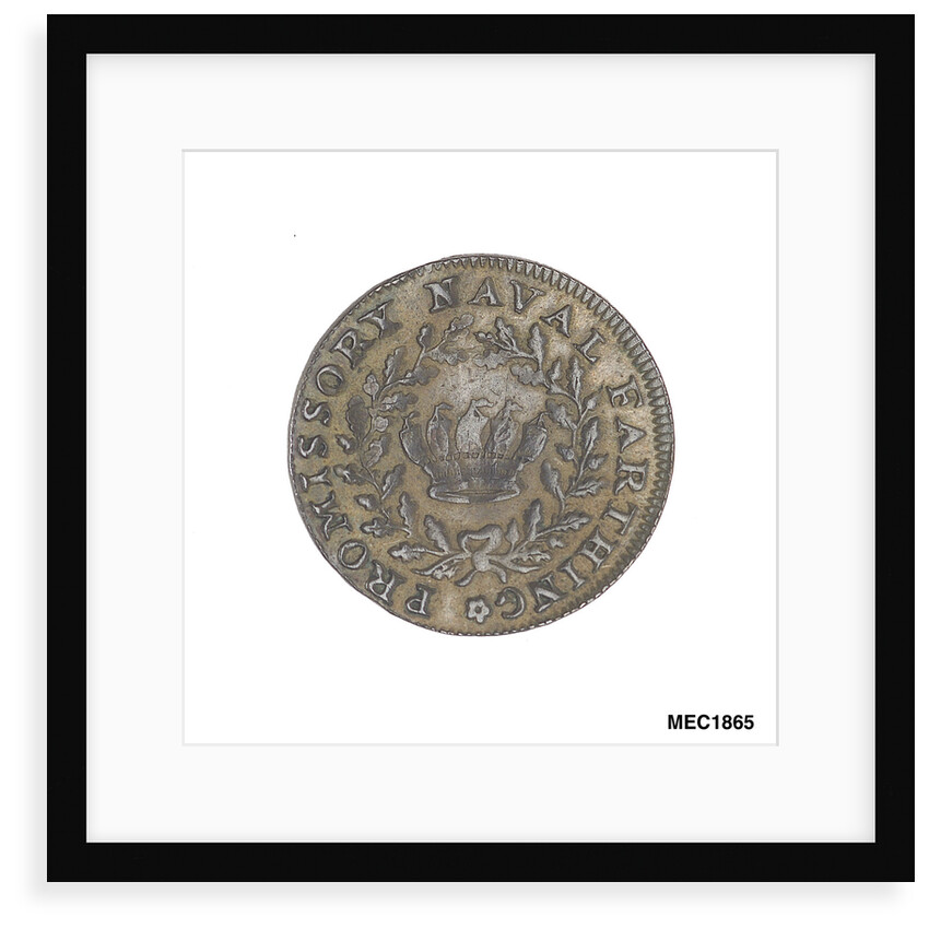 Promissory naval farthing token commemorating Admiral of the Fleet Richard Howe (1726-1799) by T. Wyon