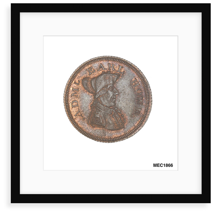 Promissory naval farthing token commemorating Admiral of the Fleet Richard Howe (1726-1799) by T. Wyon