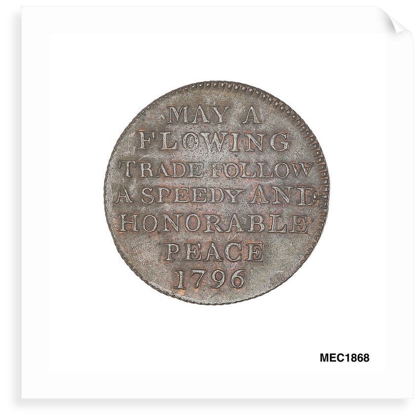 Token commemorating Admiral of the Fleet Richard Howe (1726-1799) by T. Wyon