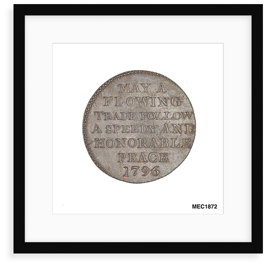 Promissory naval farthing token commemorating John Jervis, Earl St Vincent (1735-1823) by T. Wyon