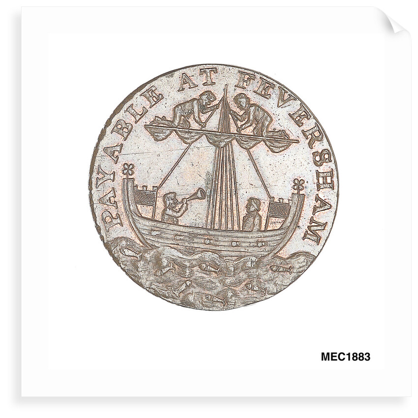 Cinque Ports halfpenny token by R. Dixon
