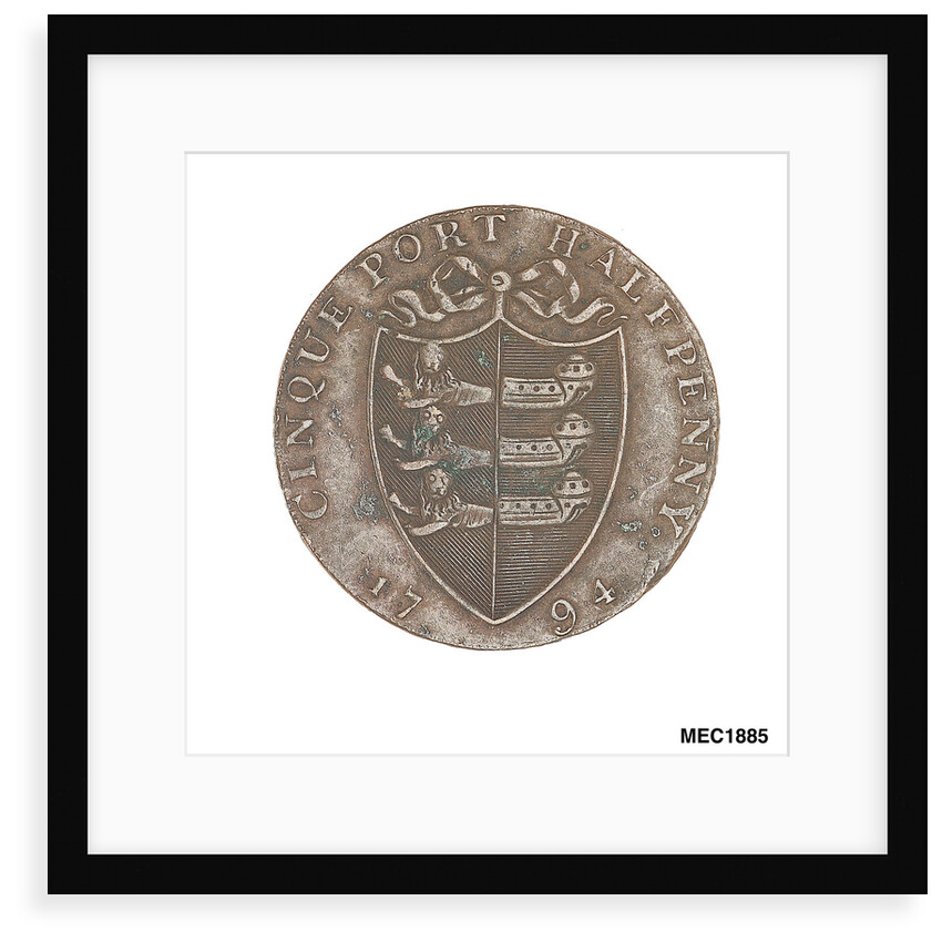 Cinque Ports halfpenny token by Arnold; W. Lutwyche