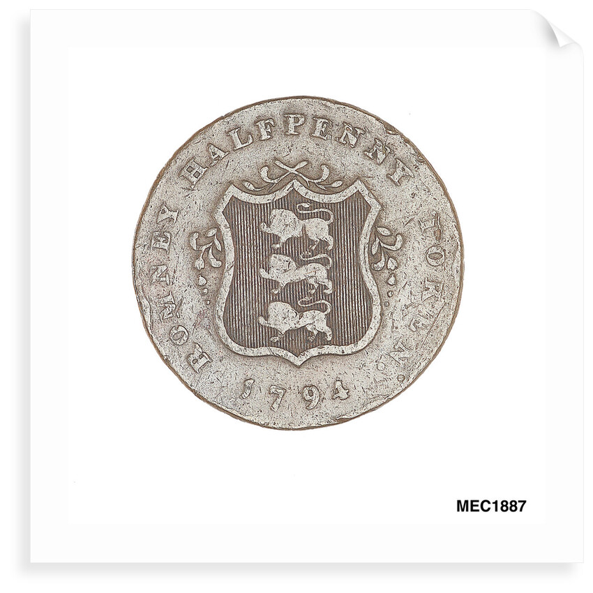 Romney halfpenny token by T. Wyon