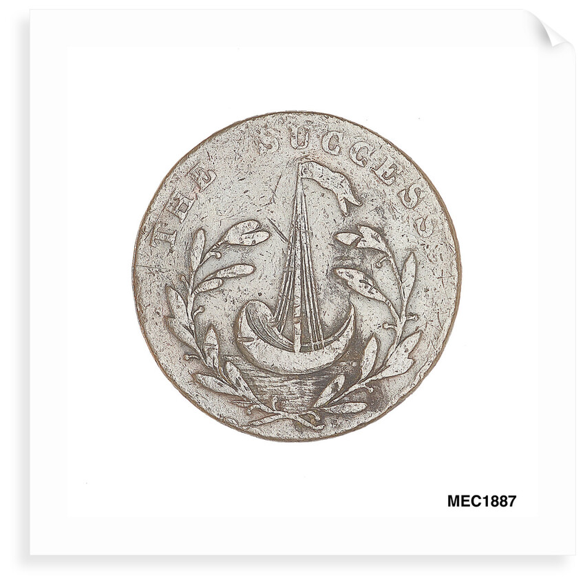 Romney halfpenny token by T. Wyon
