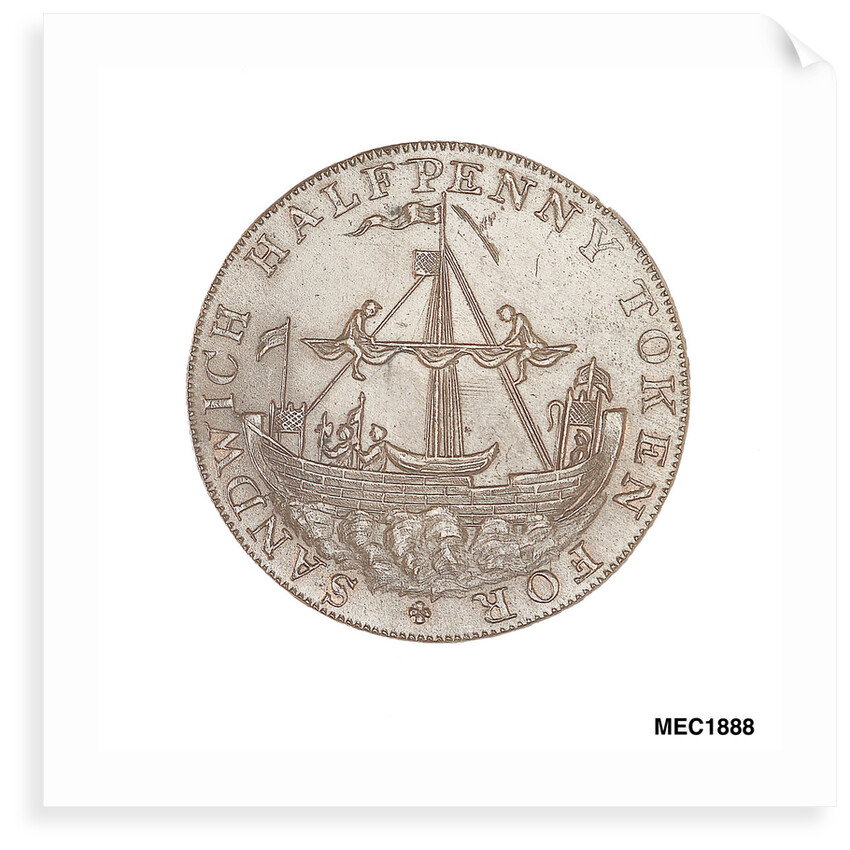 Sandwich halfpenny token by R. Dixon