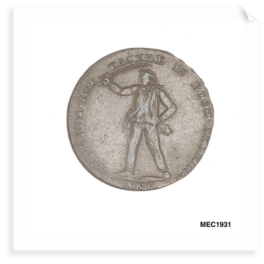 Halfpenny token commemorating Tom Tackle by unknown