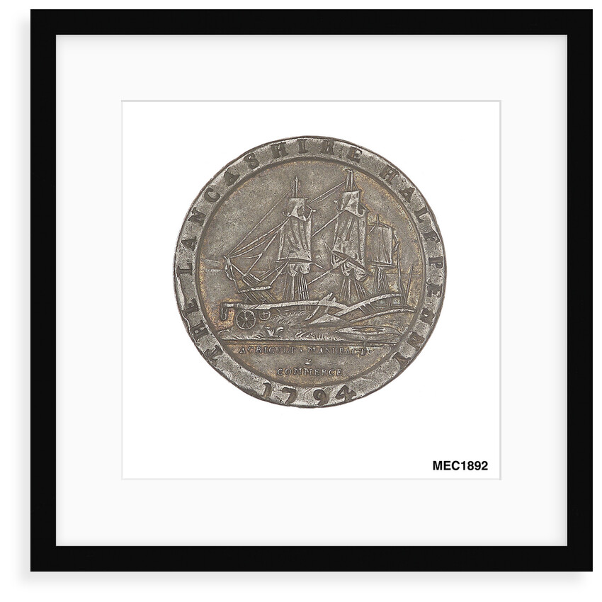 Lancashire halfpenny token by Ponthon