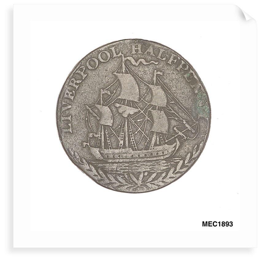 Liverpool halfpenny token by unknown