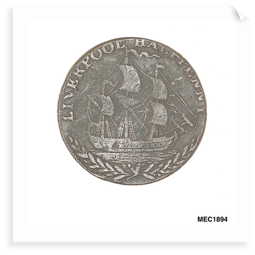 Liverpool halfpenny token by unknown