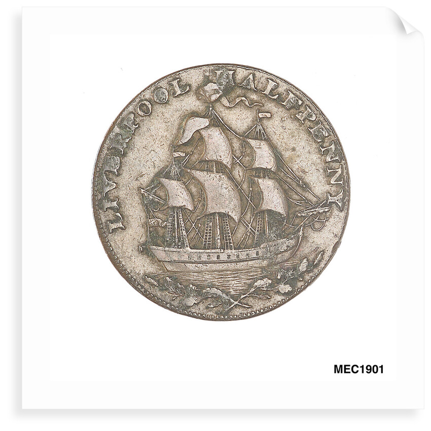 Liverpool halfpenny token by unknown
