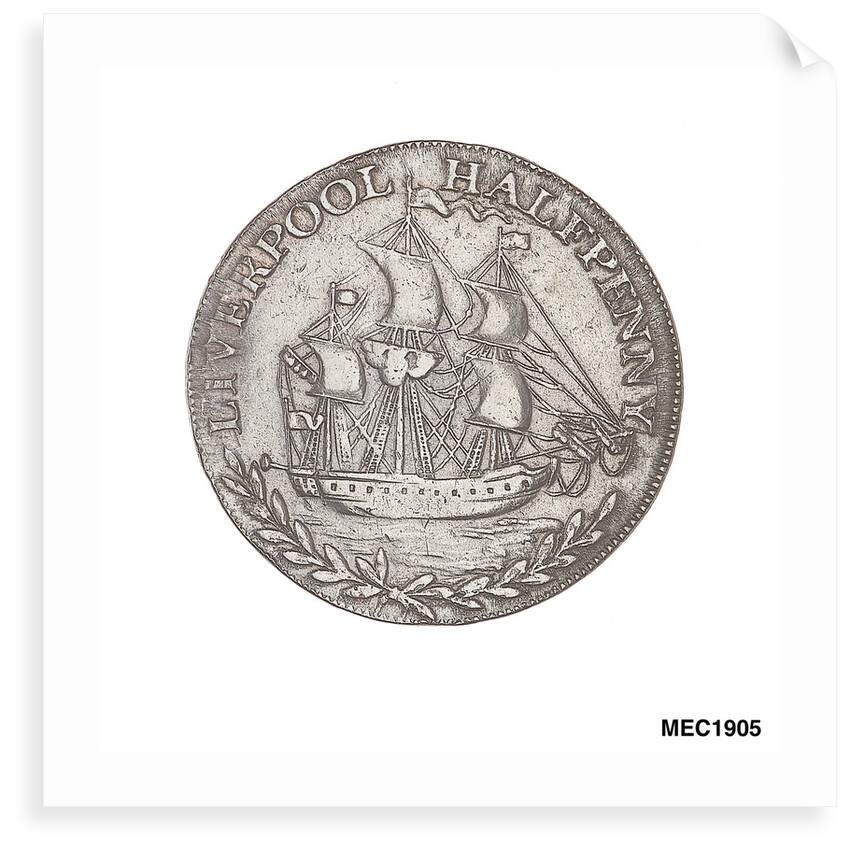 Liverpool halfpenny token by Unknown