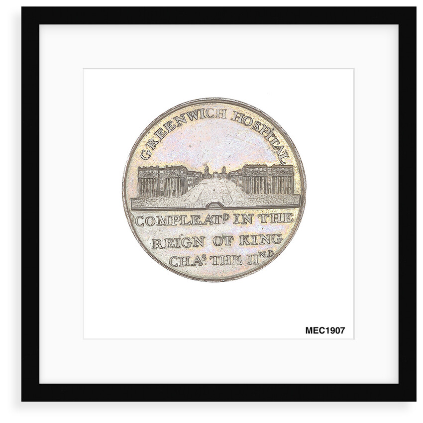 Penny token commemorating Greenwich Hospital by T. Wyon