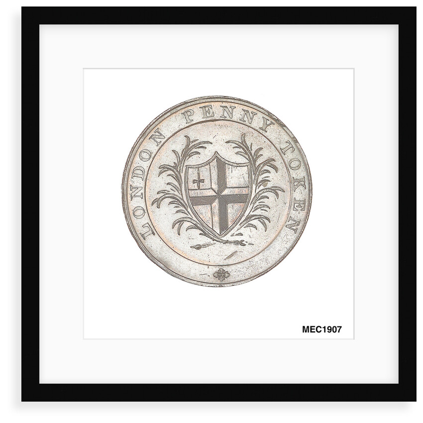 Penny token commemorating Greenwich Hospital by T. Wyon