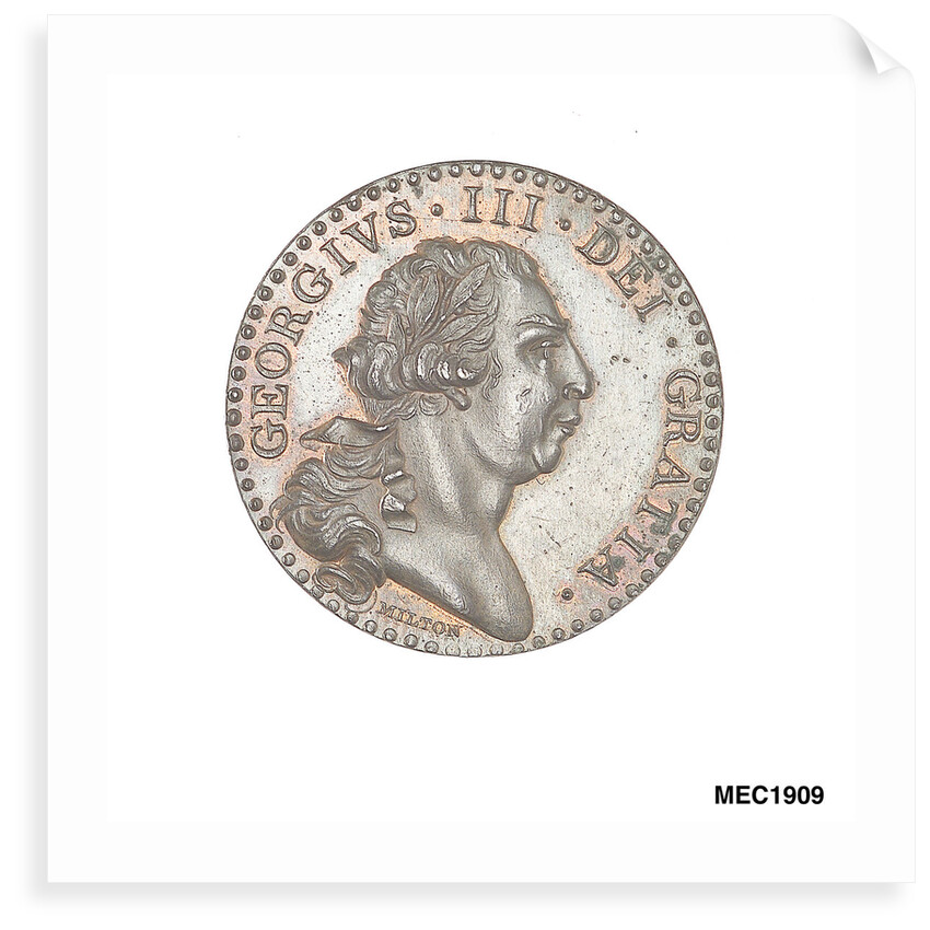 Penny token commemorating naval victories and the Royal Thanksgiving at St Pauls, 1797 by J. Milton