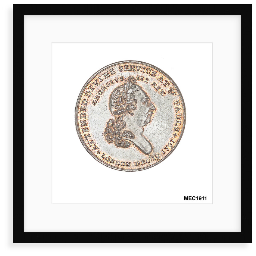 Penny token commemorating naval victories and the Royal Thanksgiving at St Pauls, 1797 by unknown