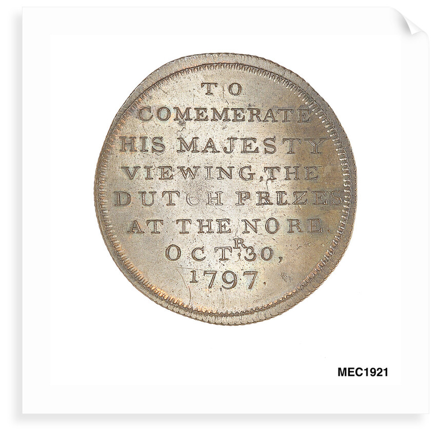 Halfpenny token commemorating His Majesty viewing the Dutch Prizes at the Nore, 1797 by unknown
