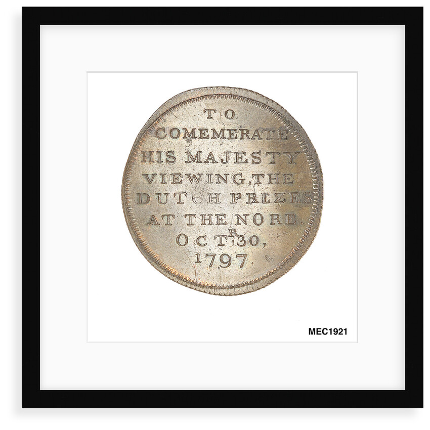 Halfpenny token commemorating His Majesty viewing the Dutch Prizes at the Nore, 1797 by unknown