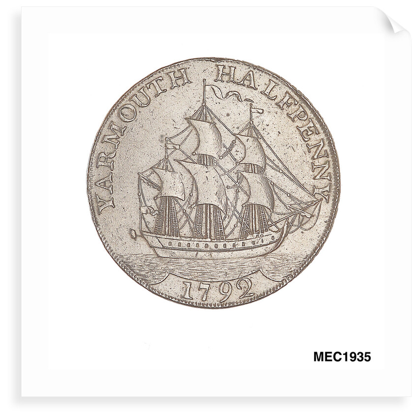 Yarmouth halfpenny token by Unknown