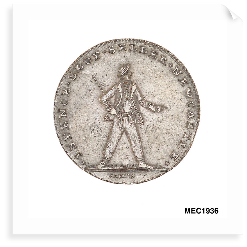 Newcastle halfpenny token commemorating the Battle of the Glorious First of June, 1794 by C. James