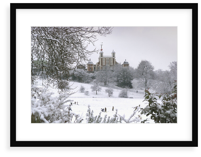 Flamsteed House in the snow, Royal Observatory, Greenwich by National Maritime Museum
