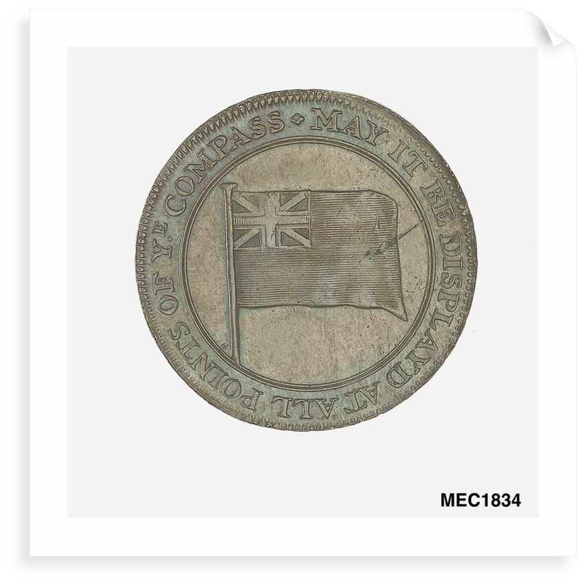 Portsmouth halfpenny token commemorating John Jervis, Earl St Vincent (1735-1823) and the battle of Cape St Vincent, 1797 by unknown