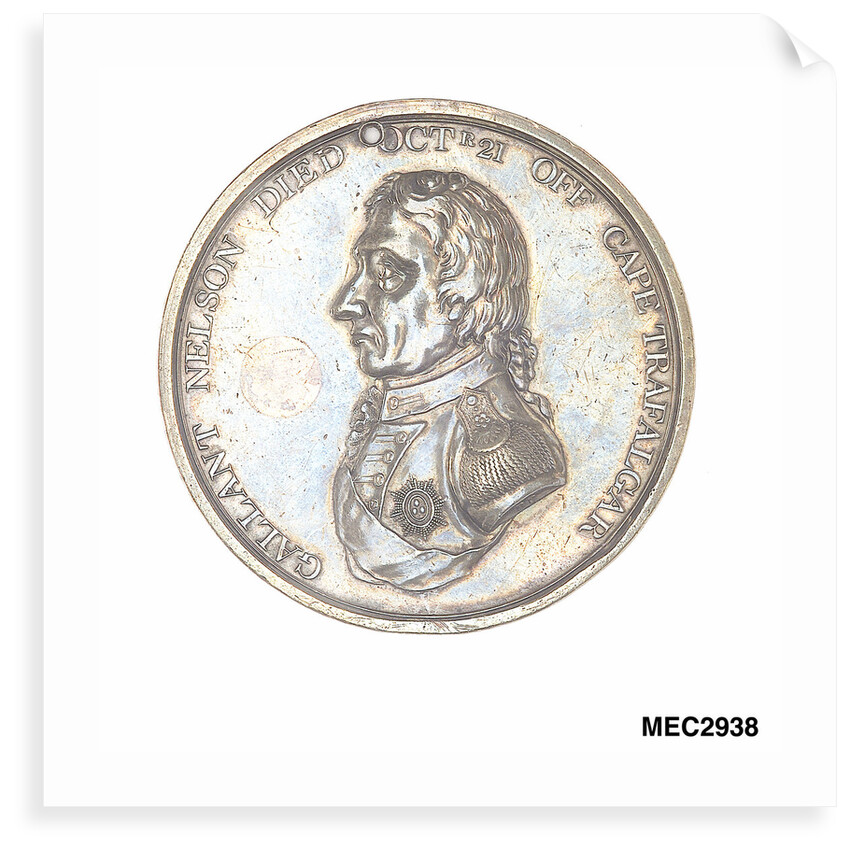 Medal commemorating Vice-Admiral Horatio Nelson (1758-1805) and Nelsonic Crimson Oakes by Benedetta Pistrucci