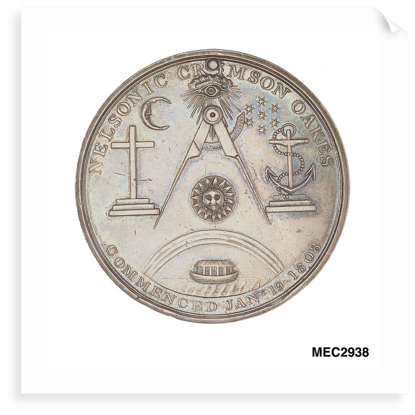 Medal commemorating Vice-Admiral Horatio Nelson (1758-1805) and Nelsonic Crimson Oakes by Benedetta Pistrucci