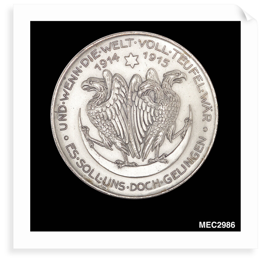 Medal commemorating the First World War by unknown