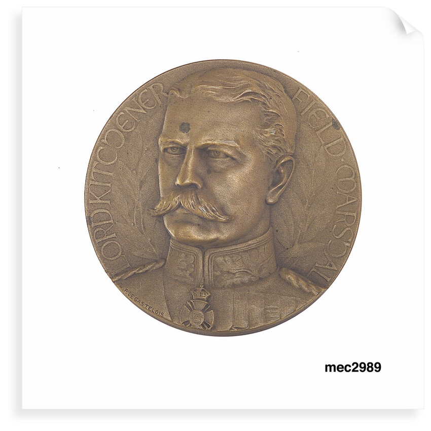 Commemorative medal depicting Horatio Herbert Kitchener (1850-1916) by Jules-Prosper Legastelois