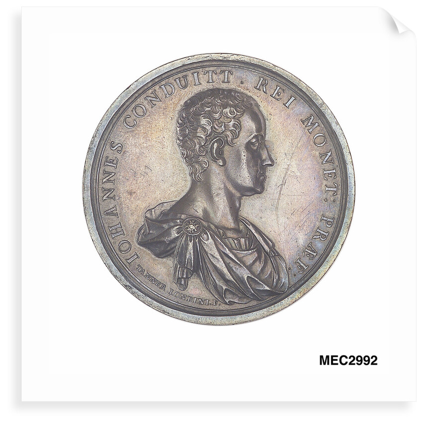Commemorative medal depicting Master of the Mint, John Conduitt (1688-1737) by Tanner