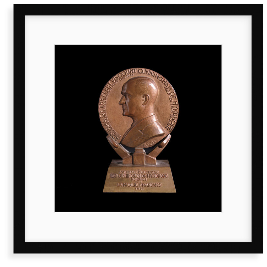 Medal commemorating Admiral of the Fleet, Andrew Browne Cunningham  (1883-1963) by Georges Guiraud
