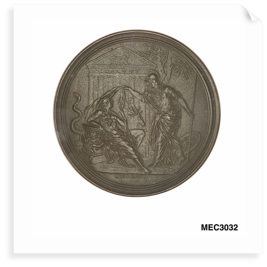 Commemorative medal depicting Francesco Redi (1626-97) by Massimiliano Soldani-Benzi