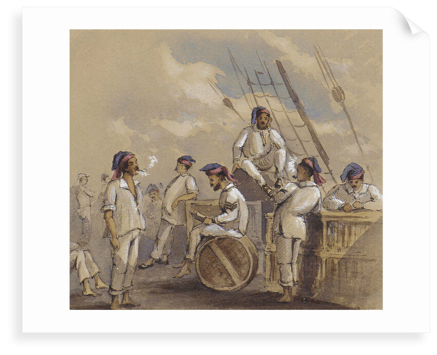 A group of gunners at rest by Edward Hovell Thurlow