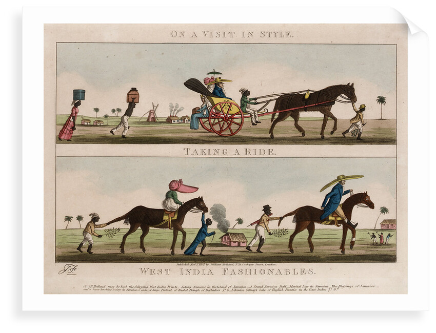 On a Visit in Style - Taking a Ride - West India Fashionables by J. S.
