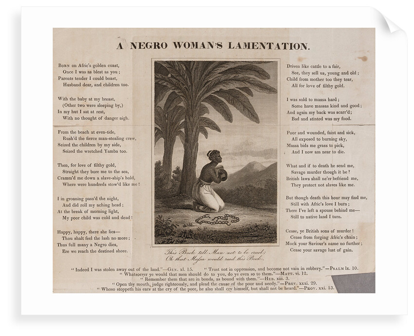 A Negro Woman's Lamentation by unknown