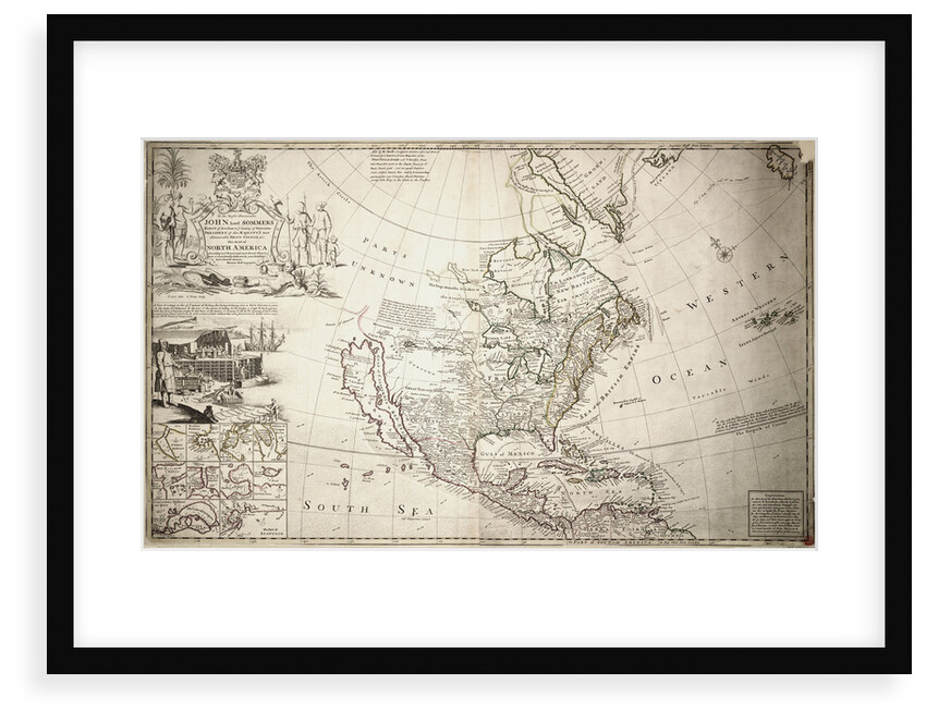 Map of North America by Herman Moll