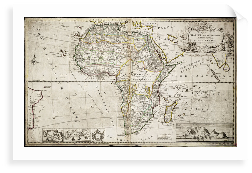 Map of Africa by Herman Moll