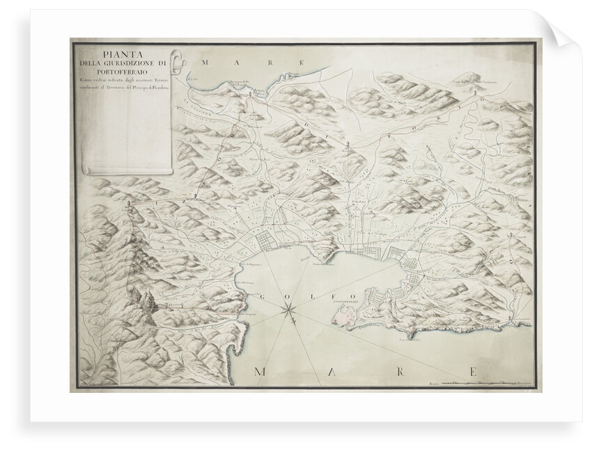 Map of Portoferraio on Elba by Anonymous