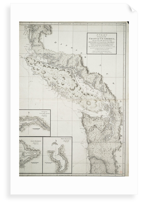 A chart showing part of the coast of north-west America by George Vancouver