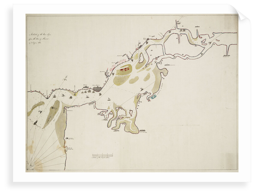 A sketch of the River Tagus from the Bar of Alcacova up to Coffin's Hole by Unknown
