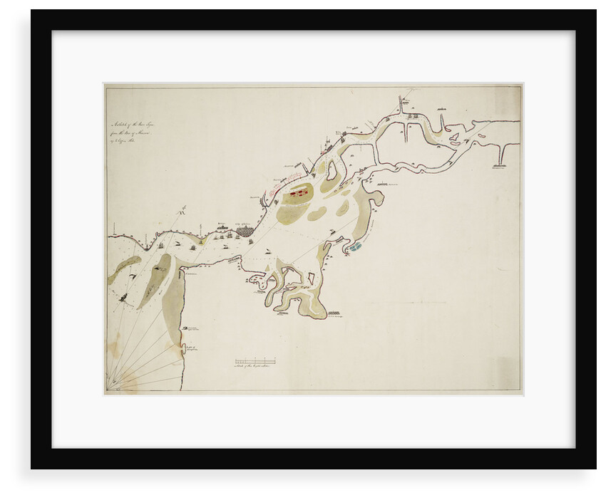 A sketch of the River Tagus from the Bar of Alcacova up to Coffin's Hole by Unknown