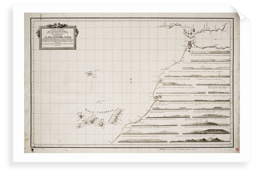 Map of the west coast of Africa and the Canary islands by D Joseph Varelay Ulloa