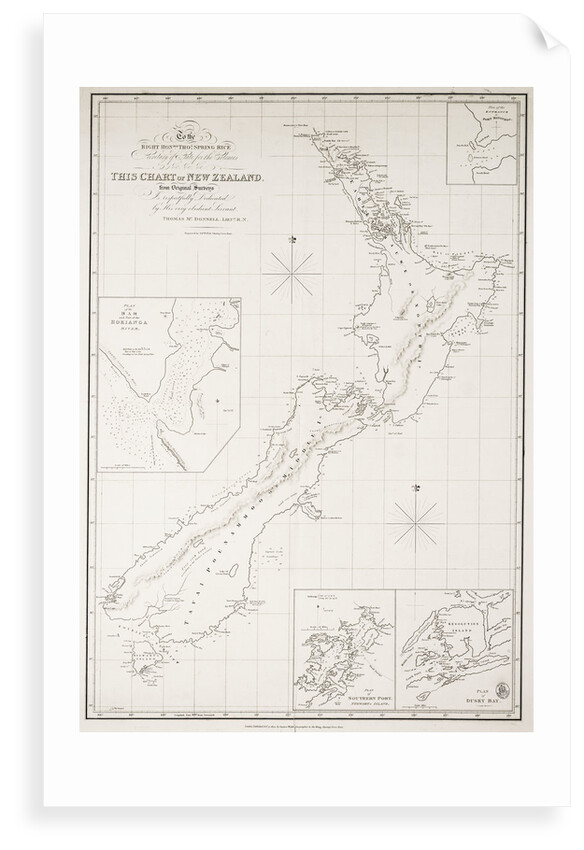 Chart of New Zealand by Thomas McDonnell