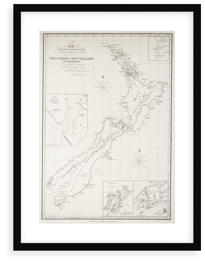 Chart of New Zealand by Thomas McDonnell