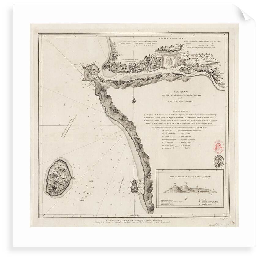 Padang - the chief settlement of the Dutch Company on the west coast of Sumatra by Alexander Dalrymple