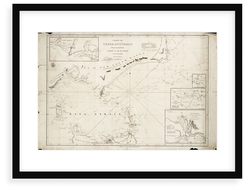 Chart of Bass Strait by Matthew Flinders, 1798 by Matthew Flinders