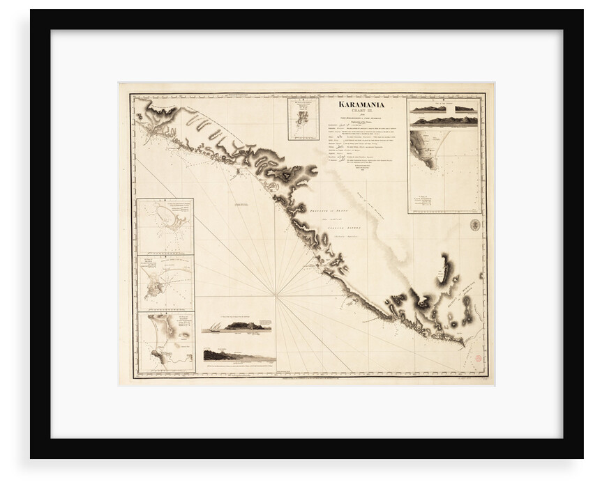 Karamania Chart III from Cape Karaboornoo to Cape Anamour by Francis Beaufort