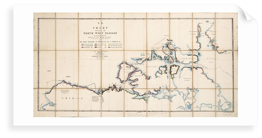 Chart showing the North West Passage discovered by Captain R. Le M. McClure, HMS 'Investigator' by E.A. Inglefield